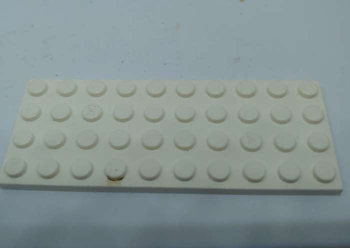 LEGO PLATE (U) 4X10 WHITE PLATE