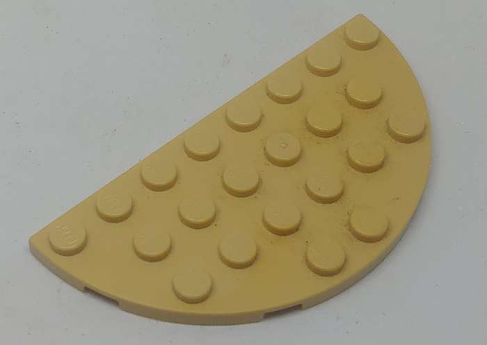 Lego (U) ~ Plate Round Half 4 x 8 ~ [TAN]