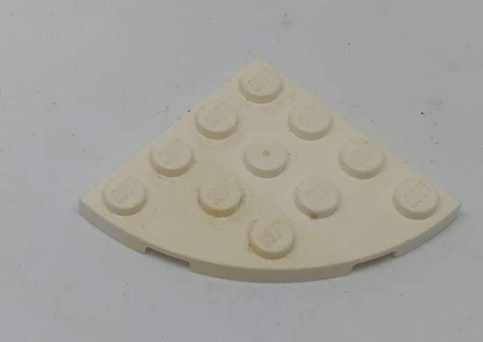 Lego (U) ~ Plate Round Corner 4 x 4 ~ [WHITE]