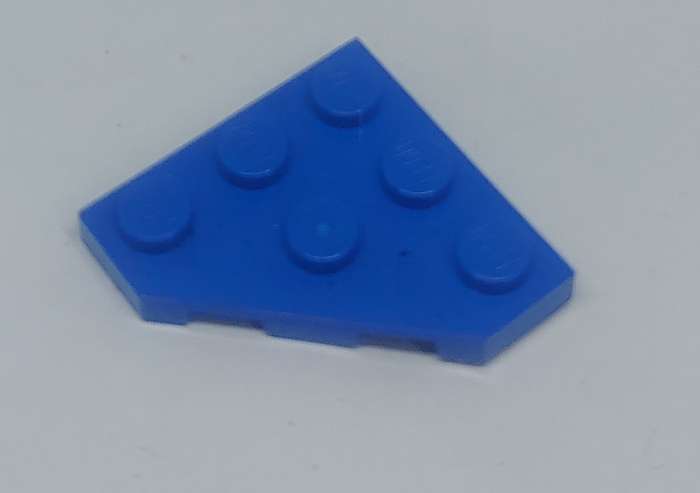 ORIGINAL NINJAGO LEGO Wedge, Plate 3x3 Cut Corner BLUE