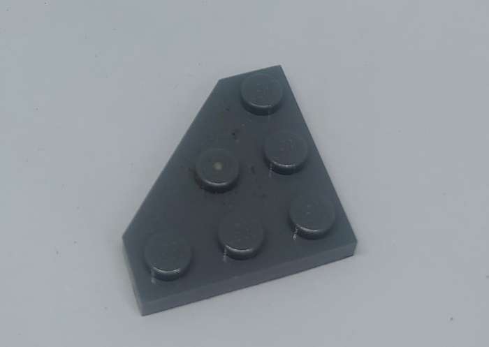 ORIGINAL NINJAGO LEGO Wedge, Plate 3x3 Cut Corner DARK GREY