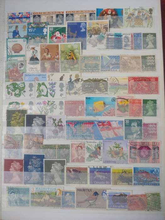 USED A4 LIGHTHOUSE STOCKBOOK LOADED WITH WORLD STAMPS 16/32 PAGES