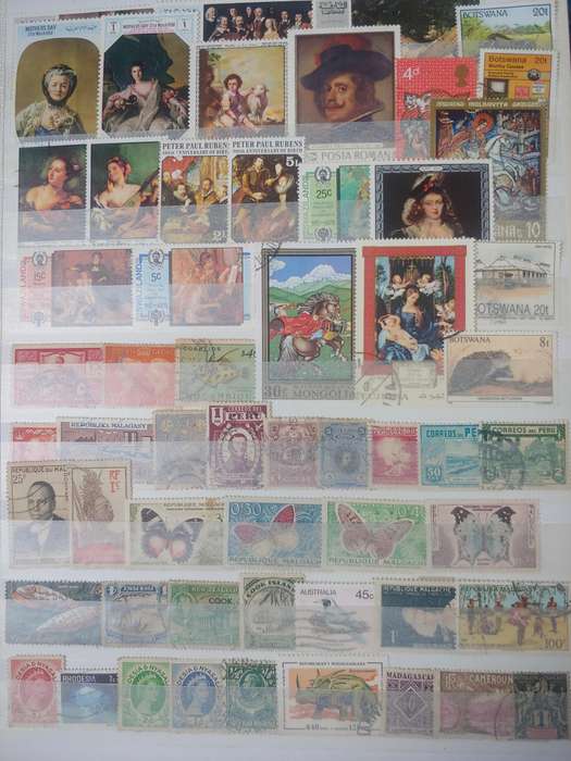 USED A4 LIGHTHOUSE STOCKBOOK LOADED WITH WORLD STAMPS 16/32 PAGES