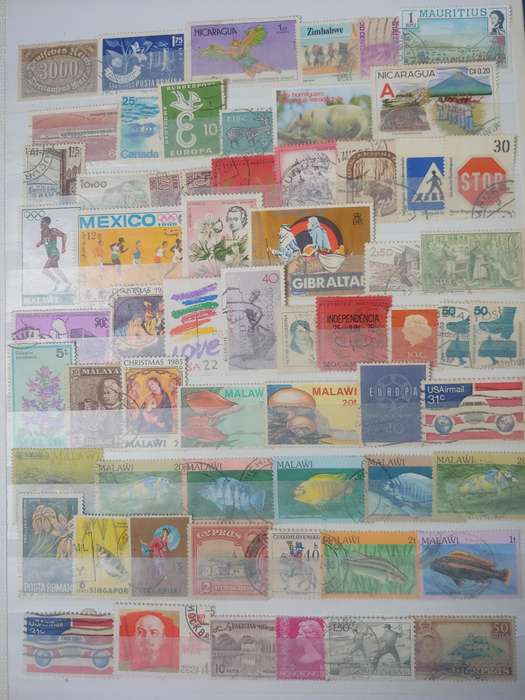 USED A4 LIGHTHOUSE STOCKBOOK LOADED WITH WORLD STAMPS 16/32 PAGES