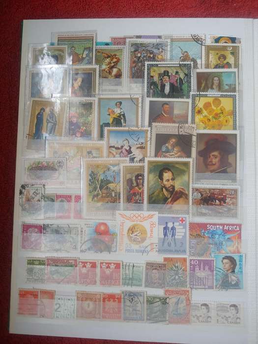 USED A4 LIGHTHOUSE STOCKBOOK LOADED WITH WORLD STAMPS 16/32 PAGES