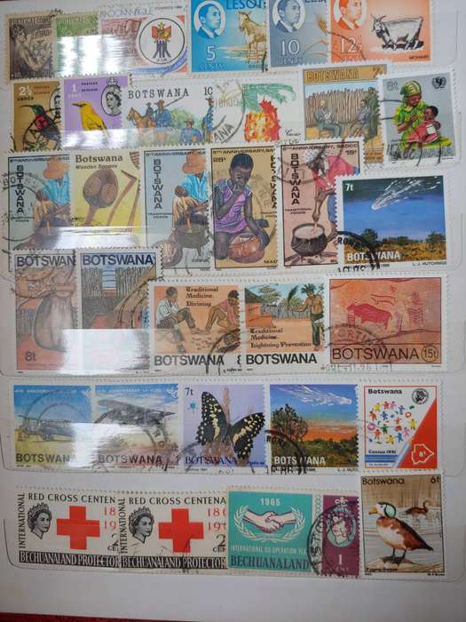 A5 STOCKBOOK LOADED WITH AFRICAN STAMPS 18 PAGES NOT ALL SHOWN