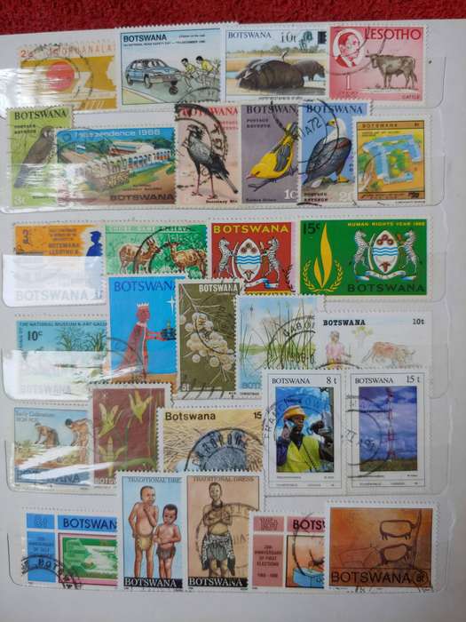 A5 STOCKBOOK LOADED WITH AFRICAN STAMPS 18 PAGES NOT ALL SHOWN