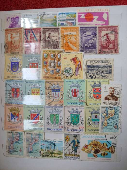 A5 STOCKBOOK LOADED WITH AFRICAN STAMPS 18 PAGES NOT ALL SHOWN