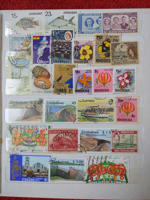 A5 STOCKBOOK LOADED WITH AFRICAN STAMPS 18 PAGES NOT ALL SHOWN