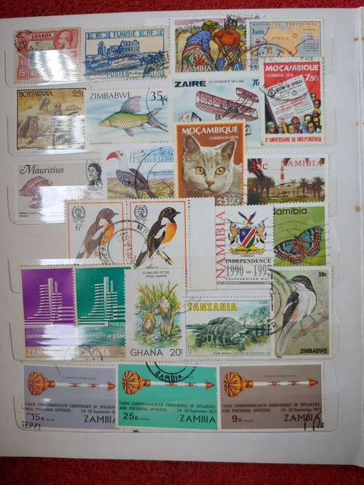 A5 STOCKBOOK LOADED WITH AFRICAN STAMPS 18 PAGES NOT ALL SHOWN