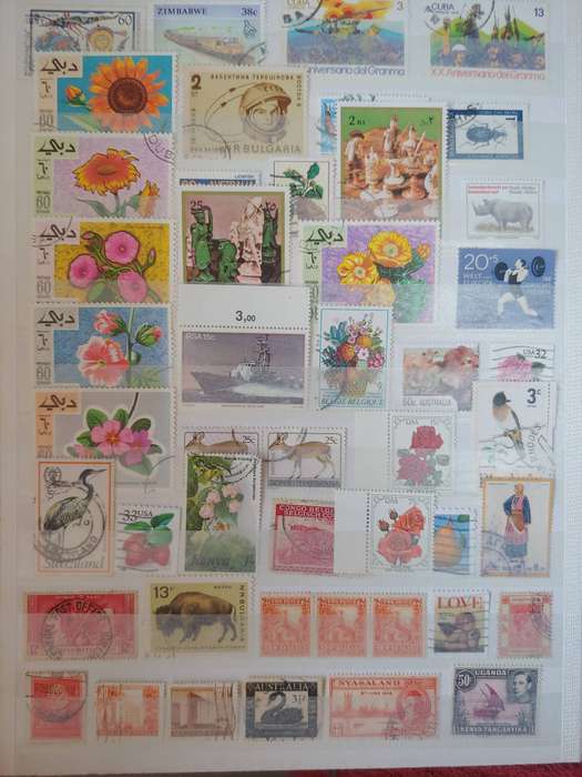 A4 IDEAL ALBUM LOADED WITH MIXED WORLD STAMPS 16/32 PAGE NOT ALL SHOWN NOT CHECKED