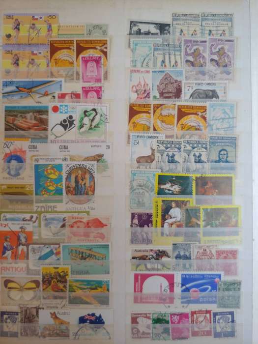A4 PATENTO ALBUM LOADED WITH MIXED WORLD STAMPS 16/32 PAGE NOT ALL SHOWN NOT CHECKED