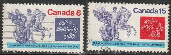 CANADA 1974 The 100th Anniversary of UPU ULH SG 790/1