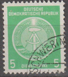 DDR 1954 Coat of Arms - Administration Post ULH SG EO183