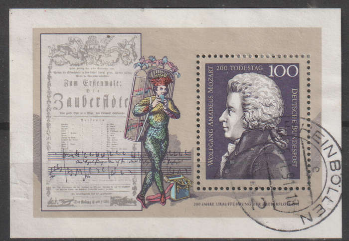 GERMANY 1991 The 200th Anniversary of the Death of Wolfgang Amedeus Mozart, Composer ULH SG 2433