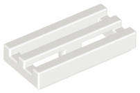 USED LEGO Tile Modified 1 x 2 Grille with Bottom Groove  WHITE