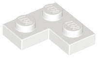 USED LEGO Plate 2 x 2 Corner WHITE