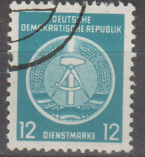 DDR 1954 Coat of Arms - Administration Post ULH SG EO189