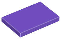 Lego (USED) ~Tile 2 x 3 ~[DARK PURPLE]