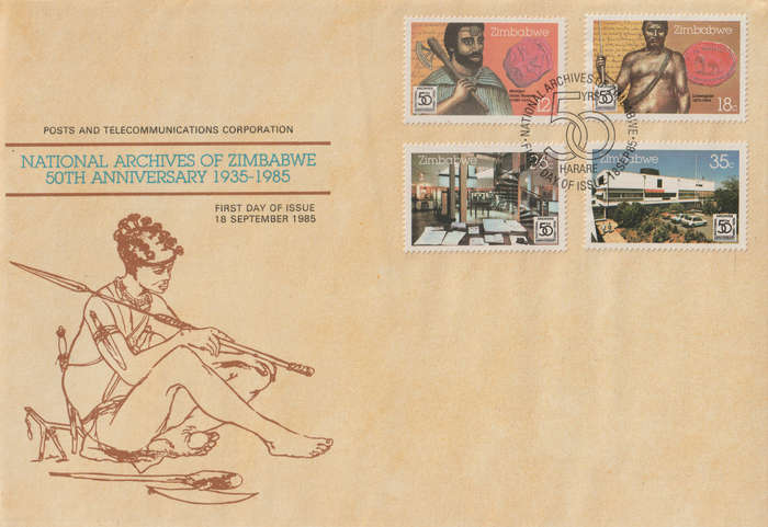 ZIMBABWE FDC 1985 The 50th Anniversary of the National Archive