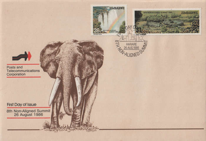 ZIMBABWE FDC 1986 The 8th Non-Aligned Summit Conference