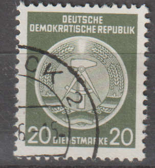 DDR 1954 Coat of Arms - Administration Post ULH SG EO192