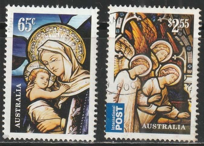 AUSTRALIA 2014 Christmas - Stained Glass ULH SG 4279/80