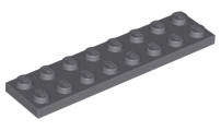 USED LEGO Plate 2 x 8 DARK BLUEISH GRAY
