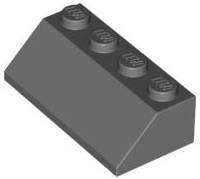 USED LEGO Slope 45 2 x 4 DARK BLUEISH GRAY