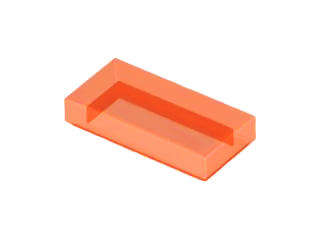 USED LEGO Tile 1 x 2 TRANS ORANGE