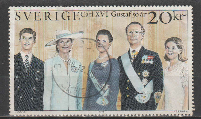 SWEDEN 1996 The 50th Anniversary of the Birth of King Carl XVI Gustaf ULH SG 1865
