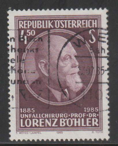 AUSTRIA 1985 The 100th Anniversary of Prof. Dr. Lorenz Böhler UNH SG 2040