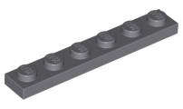 USED LEGO Plate 1 x 6 BLUEISH GRAY