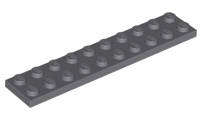 USED LEGO Plate 2 x 10 DARK BLUEISH GRAY
