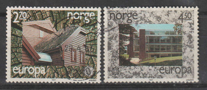 NORWAY 1987 EUROPA Stamps - Modern Architecture UNH SG 1000/1