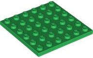 USED LEGO Plate 6 x 6 GREEN