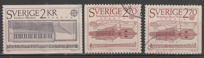 SWEDEN 1985 EUROPA Stamps - European Music Year ULH SG 1250/1