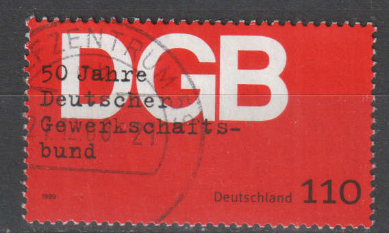GERMANY 1999 The 50th Anniversary of the Trade Union ULH SG 2932