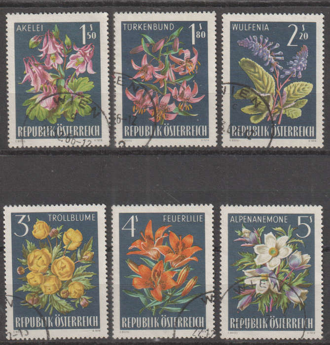 AUSTRIA 1966 Alpine Flora ULH SG 1471-6