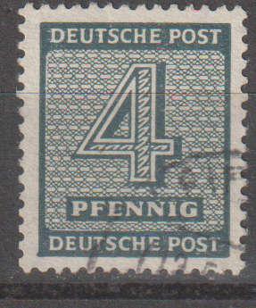 RUSSIAN ZONE 1945 Value Stamp RD6 ULH
