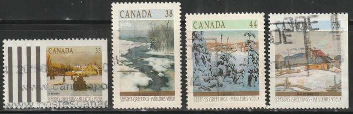 CANADA 1989 Christmas - Paintings of Winter Landscapes ULH SG 1342-5