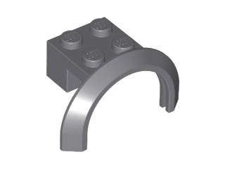 USED LEGO  Vehicle, Mudguard 4 x 2 1/2 x 1 2/3 with Arch Round DARK BLUEISH GRAY