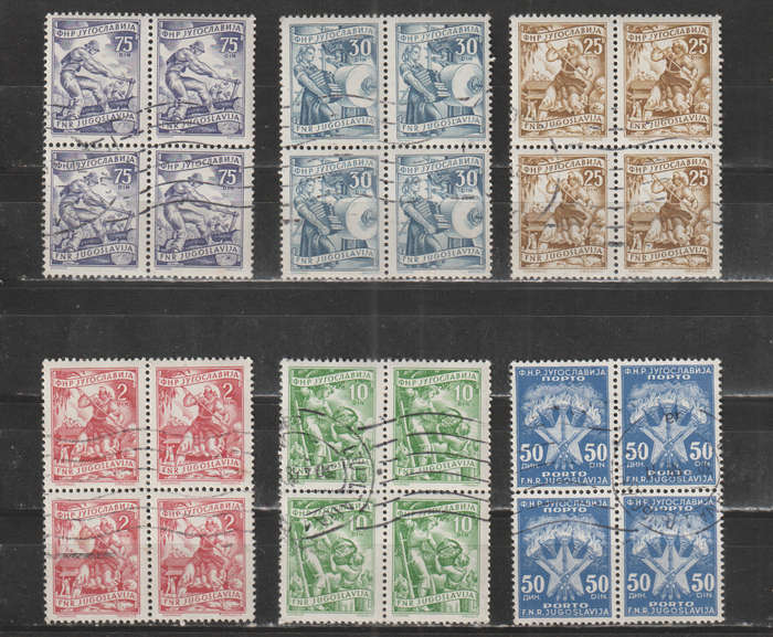 YUGOSLAVIA SELECTION BID PER STAMP TO TAKE ALL CARD EXCLUDED