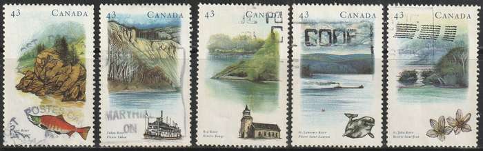 CANADA 1993 Canadian Rivers ULH SG 1558-62