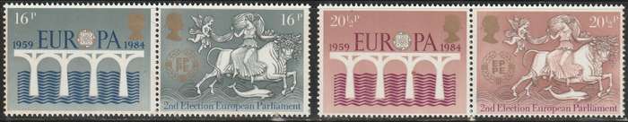 GB 1984 EUROPA Stamps - The 25th Anniversary of CEPT and the 2nd Election of the EuropeUMM SG 1249-2