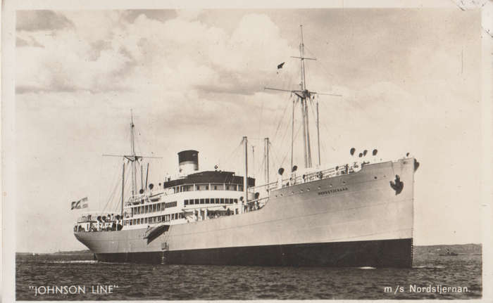 MINT REAL PHOTO POST CARD JOHNSON LINE MS NORDSTJERNAN