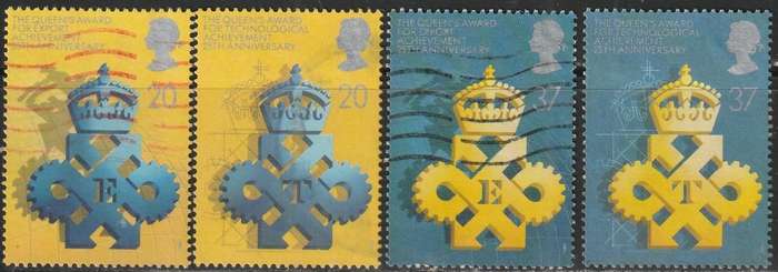 GB 1990 The 25th Anniversary of the Queen's Awards for Export and Technological AchieveULH SG 1497-1