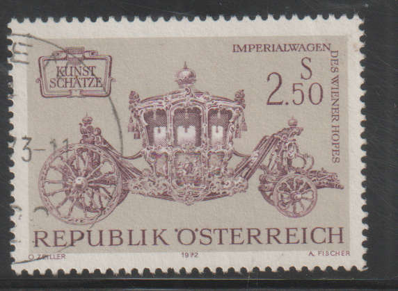 AUSTRIA 1972 Art Treasures in Austria - Vehicles UNH SG 1653