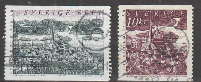 SWEDEN 2002 The 750th Anniversary of Stockholm ULH SG 2215/6