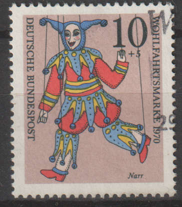 GERMANY 1970 Charity Stamps - Marionettes ULH SG 1559
